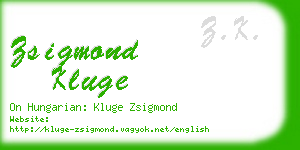 zsigmond kluge business card